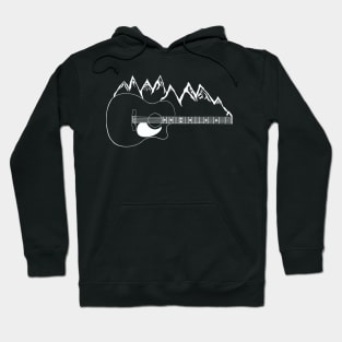 Mountain music guitar and mountains for mountain strummers Hoodie